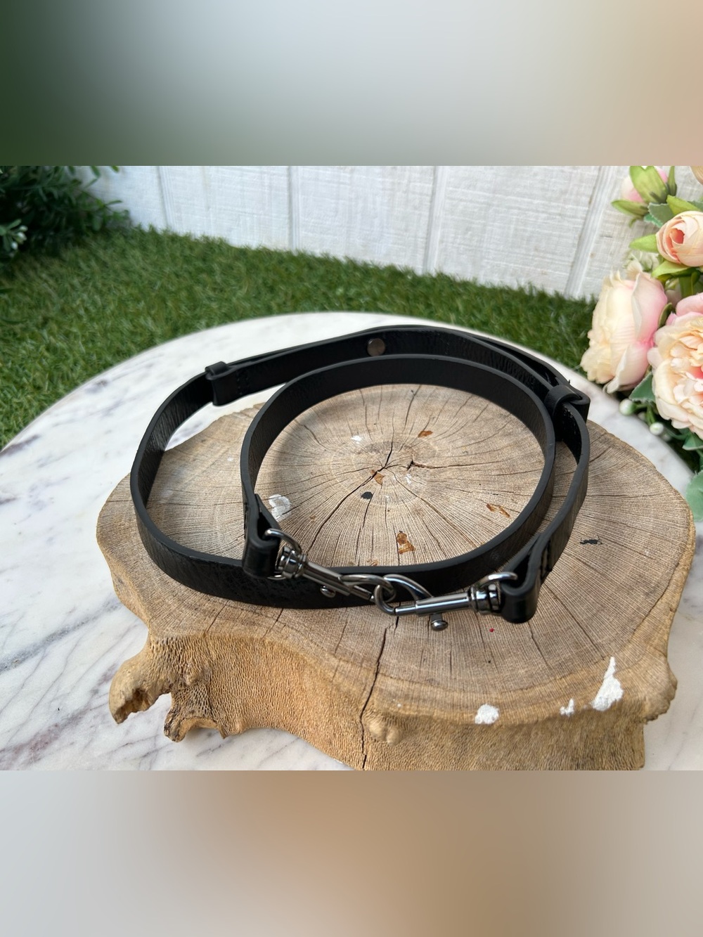 MadEwell black leather bag strap like new